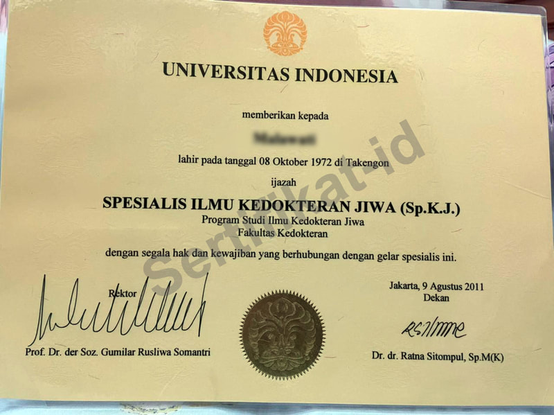 Ijazah S1 Universitas Indonesia